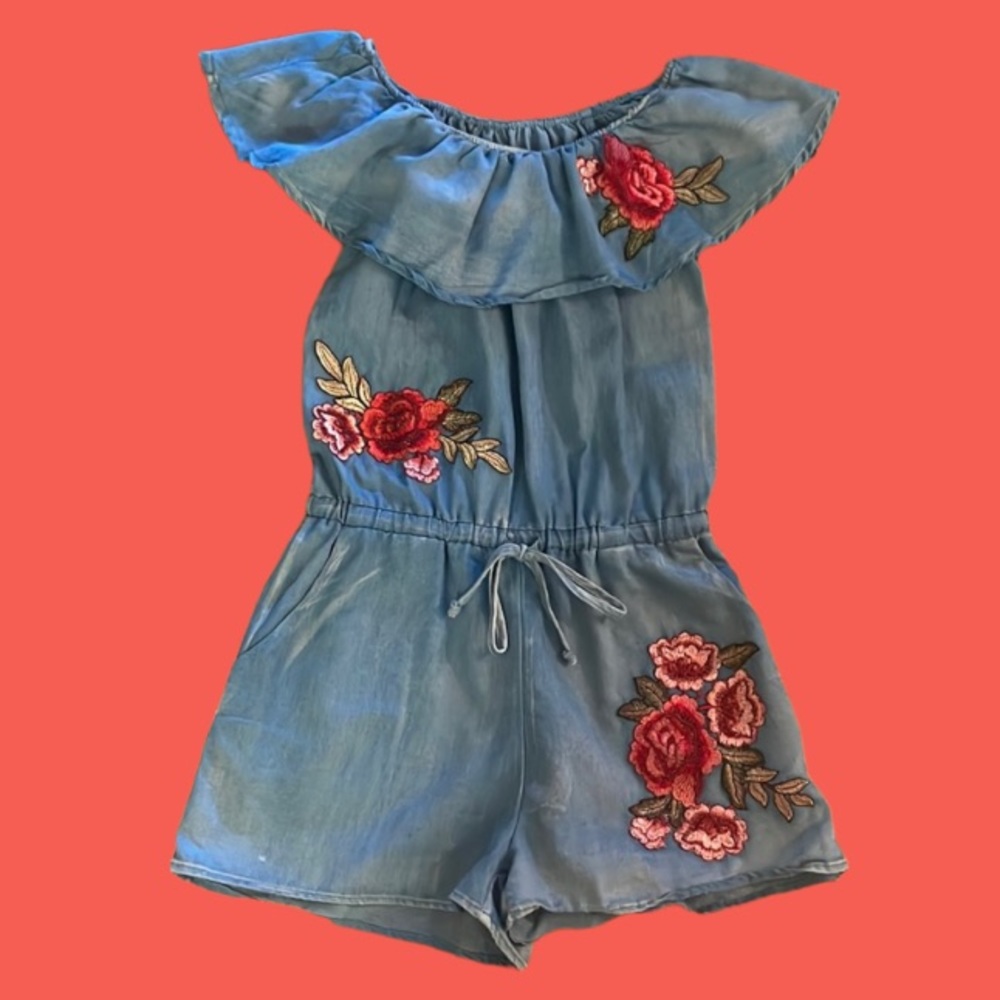 Embroidered Romper